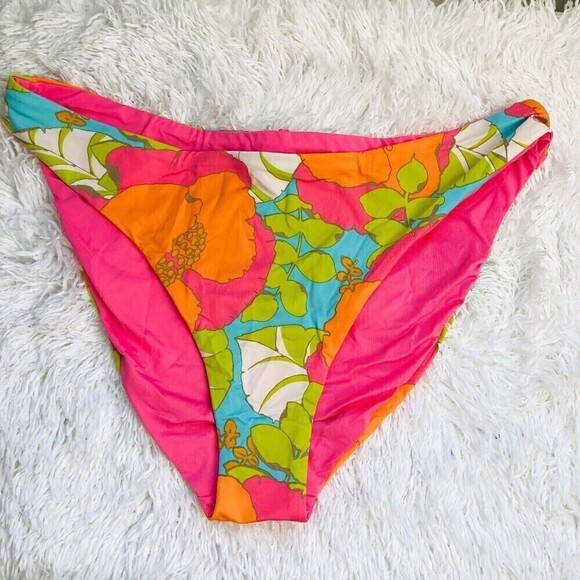 Trina Turk Womens Reversible Swimsuit Bottom Size 14 - Picture 1 of 5